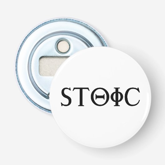 Stoic Button Flesopener (Voorkant)
