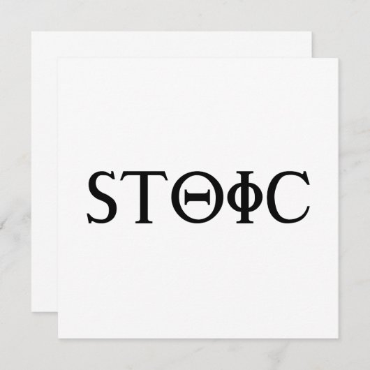 Stoic Kaart (Voorkant / Achterkant)