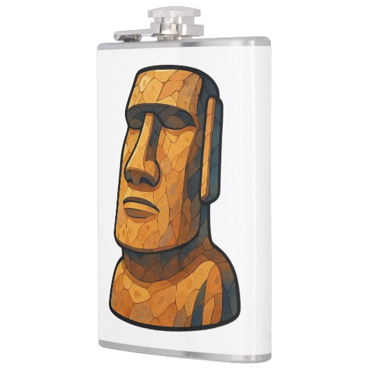 Stoic Moai Ancient Attitude Heupfles (Links)