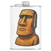 Stoic Moai Ancient Attitude Heupfles (Voorkant)