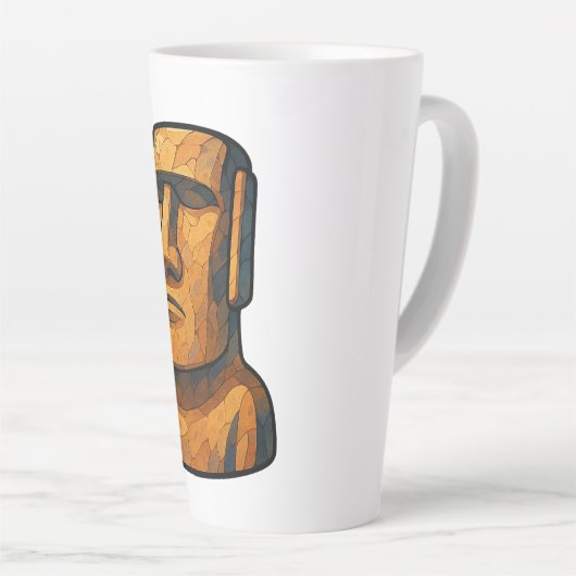 Stoic Moai Ancient Attitude Latte Mok (Rechterhoek)