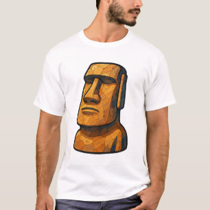 Stoic Moai Ancient Attitude T-shirt