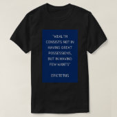 Stoic Philosophy Quote Epictetus Words of Wisdom o T-shirt (Design voorkant)