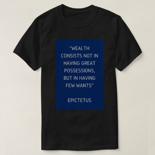 Stoic Philosophy Quote Epictetus Words of Wisdom o T-shirt (Design voorkant)