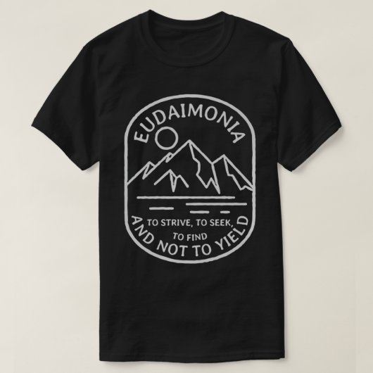 Stoic Quote Amor Fati Eudaimonia Premium T-shirt (Design voorkant)