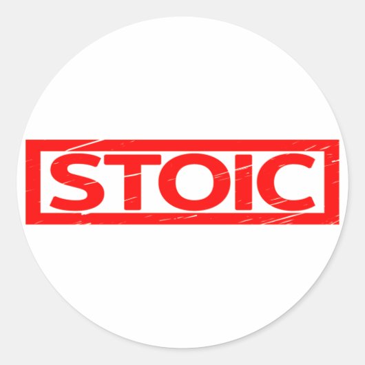 Stoic Stamp Ronde Sticker (Voorkant)