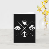 Stoic Virtuance Justice Courage St. Kaart (Gele Bloem)