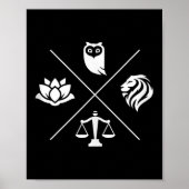 Stoic Virtuance Justice Courage St. Poster (Voorkant)