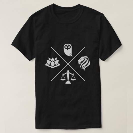 Stoic Virtuance Justice Courage St. T-shirt (Design voorkant)