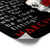 Stoïcijns citaat Marcus Aurelius en Skull Stoicism Poster (Hoek)