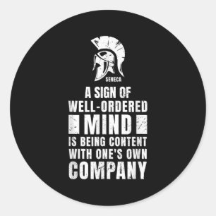 Stoïcijns citaat Seneca Stoïcisme Filosofie Roman Ronde Sticker