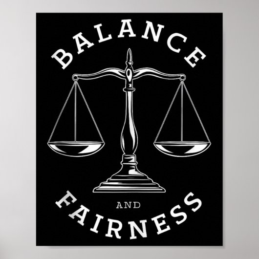 Stoïcijnse balans Eerlijkheid Stoïcisme Quote Cool Poster (Voorkant)