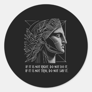 Stoïcijnse citaat Rhea Oude Griekse godin Ronde Sticker