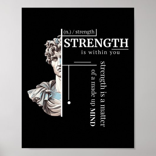 Stoïcijnse discipline filosofie positieve mindset poster (Voorkant)