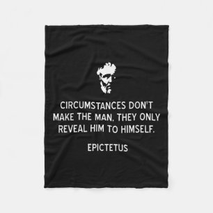 Stoïcijnse Epictetus citaat omstandigheden niet ma Fleece Deken
