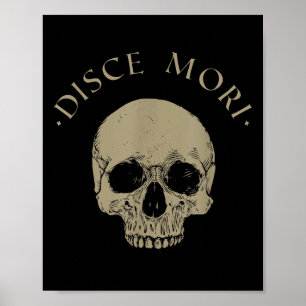 Stoïcijnse filosofie Disce Mori Skull Stoïcisme Qu Poster