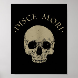 Stoïcijnse filosofie Disce Mori Skull Stoïcisme Qu Poster