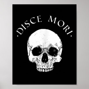 Stoïcijnse filosofie Disce Mori Skull Stoïcisme Qu Poster