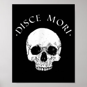 Stoïcijnse filosofie Disce Mori Skull Stoïcisme Qu Poster
