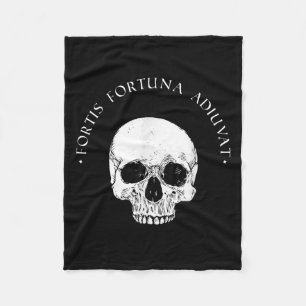 Stoïcijnse filosofie Fortis Fortuna Adiuvat Skull  Fleece Deken