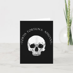 Stoïcijnse filosofie Fortis Fortuna Adiuvat Skull Kaart