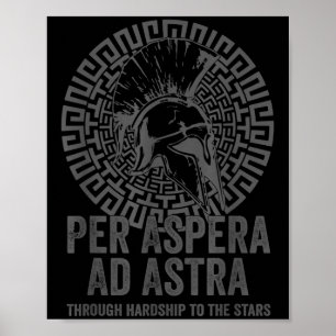 Stoïcijnse filosofie grijs met vertaling per Asper Poster
