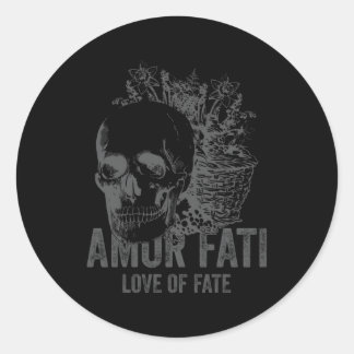 Stoïcijnse filosofie Grijs met vertaling Stoïcisme Ronde Sticker