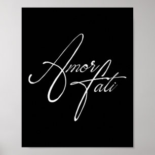 Stoïcijnse filosofie Latijnse quote Amor Fati Love Poster