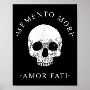 Stoïcijnse filosofie Memento Mori Amor Fati Skull Poster