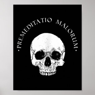 Stoïcijnse filosofie Premeditatio Malorum Skull St Poster