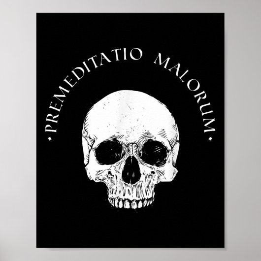 Stoïcijnse filosofie Premeditatio Malorum Skull St Poster (Voorkant)
