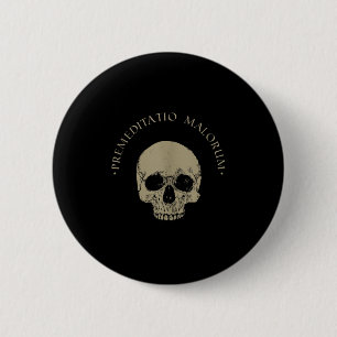 Stoïcijnse filosofie Premeditatio Malorum Skull St Ronde Button 5,7 Cm