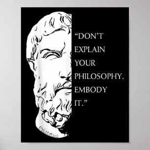 Stoïcijnse filosofie Quote Design _ Epictetus A Wi Poster