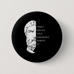 Stoïcijnse filosofie Quote Design _ Epictetus A Wi Ronde Button 5,7 Cm
