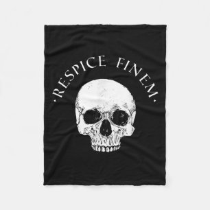 Stoïcijnse filosofie Respice Finem schedel stoïcis Fleece Deken