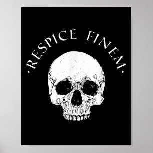 Stoïcijnse filosofie Respice Finem schedel stoïcis Poster