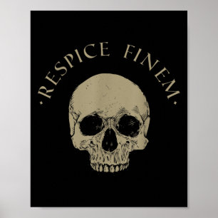 Stoïcijnse filosofie Respice Finem schedel stoïcis Poster