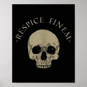 Stoïcijnse filosofie Respice Finem schedel stoïcis Poster