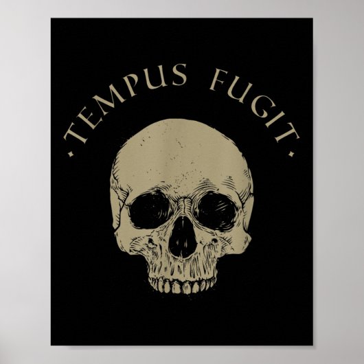 Stoïcijnse filosofie Tempus Fugit Skull Stoïcisme Poster (Voorkant)
