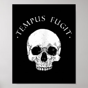 Stoïcijnse filosofie Tempus Fugit Skull Stoïcisme  Poster