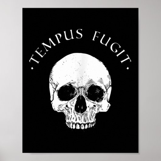 Stoïcijnse filosofie Tempus Fugit Skull Stoïcisme Poster (Voorkant)