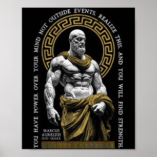 Stoïcijnse filosofie vindt kracht Marcus Aurelius Poster