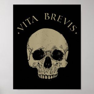 Stoïcijnse filosofie Vita Brevis Skull Stoïcisme Q Poster