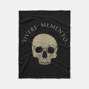 Stoïcijnse filosofie Vivere Memento Skull Stoicism Fleece Deken