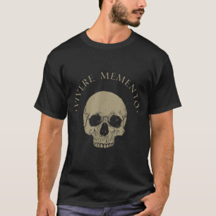 Stoïcijnse filosofie Vivere Memento Skull Stoicism T-shirt