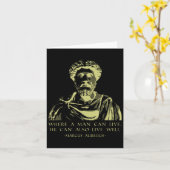 Stoïcijnse Gezegden Marcus Aurelius Kaart (Gele Bloem)
