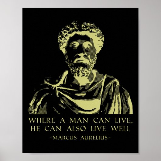 Stoïcijnse Gezegden Marcus Aurelius Poster (Voorkant)
