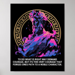 Stoïcijnse Inspirerend wijsbegeerte Epische Oudgri Poster