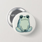 Stoïcijnse, Kille, Zen Mediterende Kikker Ronde Button 5,7 Cm (Voorkant /achterkant)