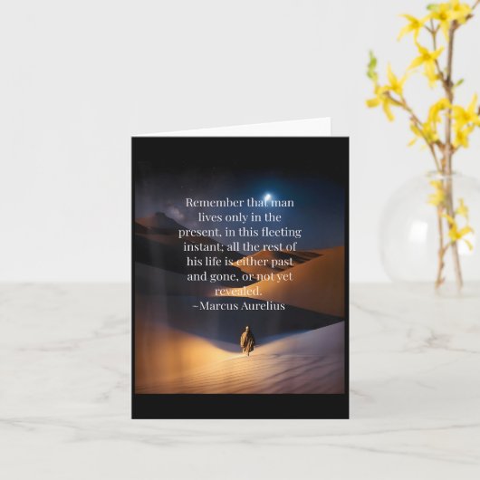 Stoïcijnse meditaties Quote Kaart (Gele Bloem)